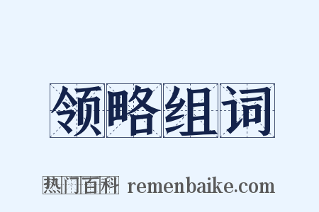 领略组词是什么意思的图片